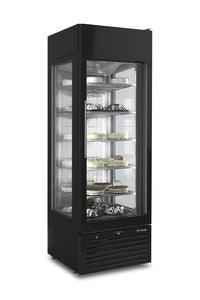 VENERE NSB | 3 Glass Side Black Upright Display - Freezer